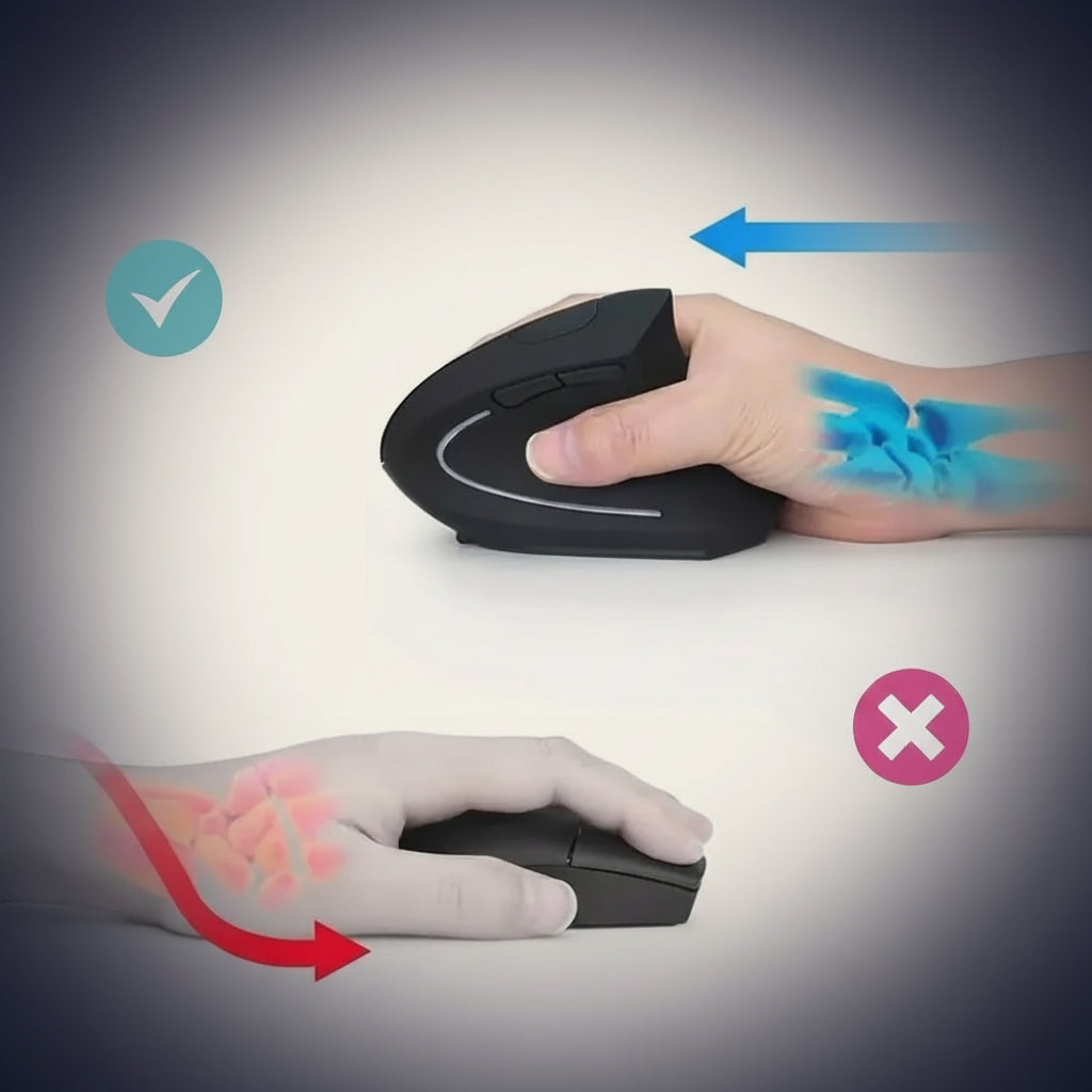 Souris Verticale Ergonomique Sans Fil — BASALTE