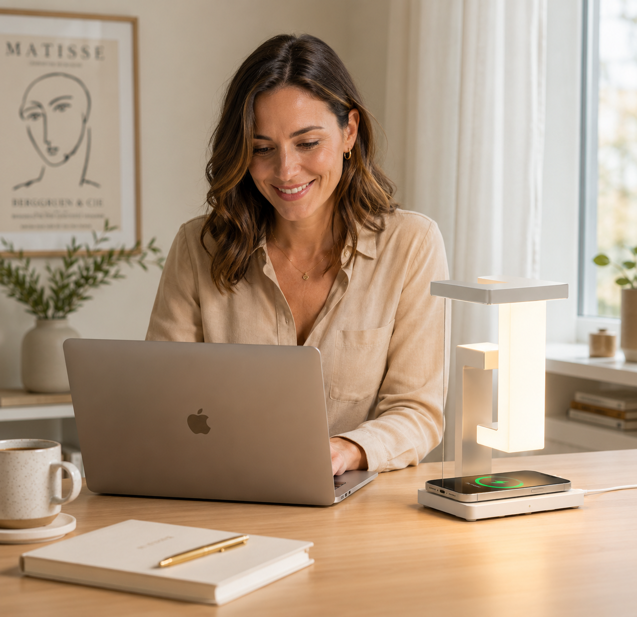 Lampe Lévitation Magnétique Chargeur Sans Fil - ATON