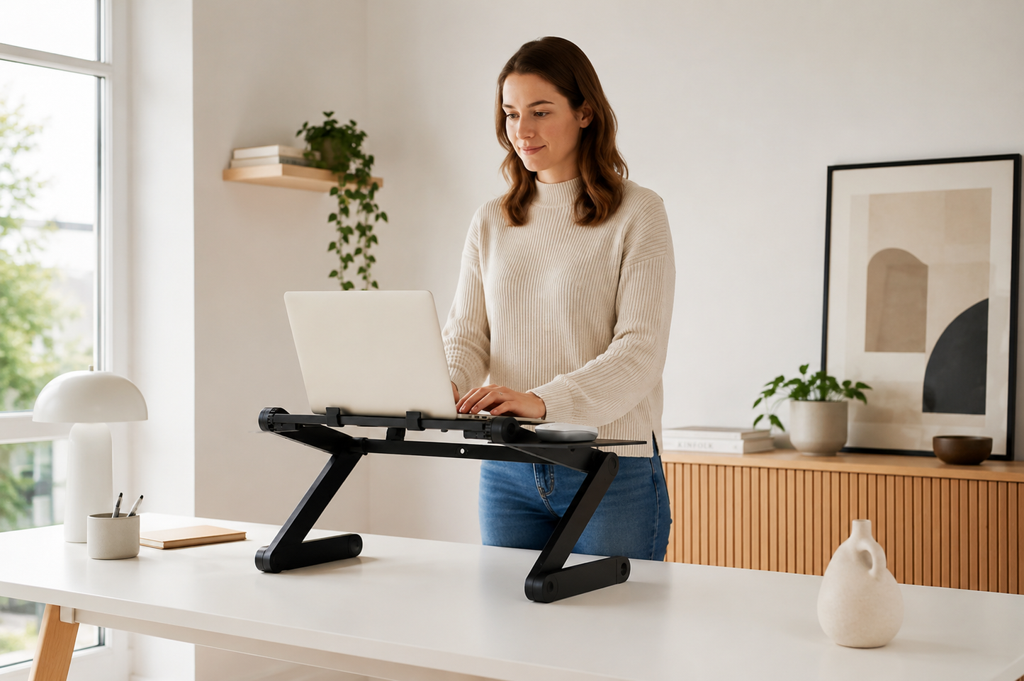 Bureau Assis Debout Pliable — AZURITE