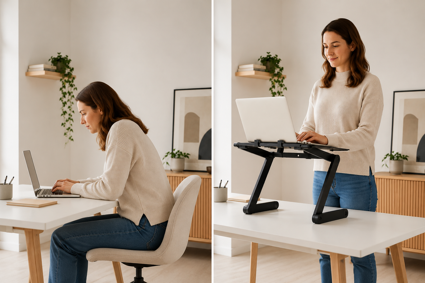 Bureau Assis Debout Pliable — AZURITE