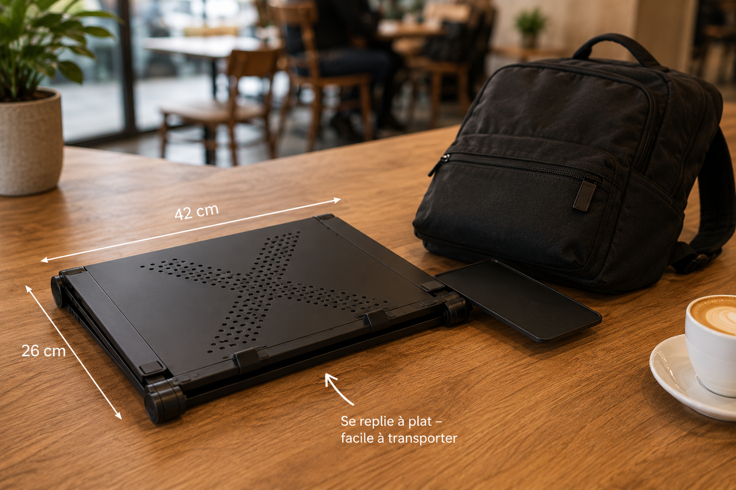 Bureau Assis Debout Pliable — AZURITE