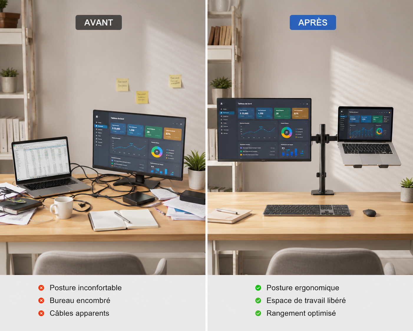 Support Moniteur & Portable — CRISTAL