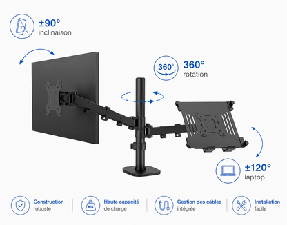 Support Moniteur & Portable — CRISTAL