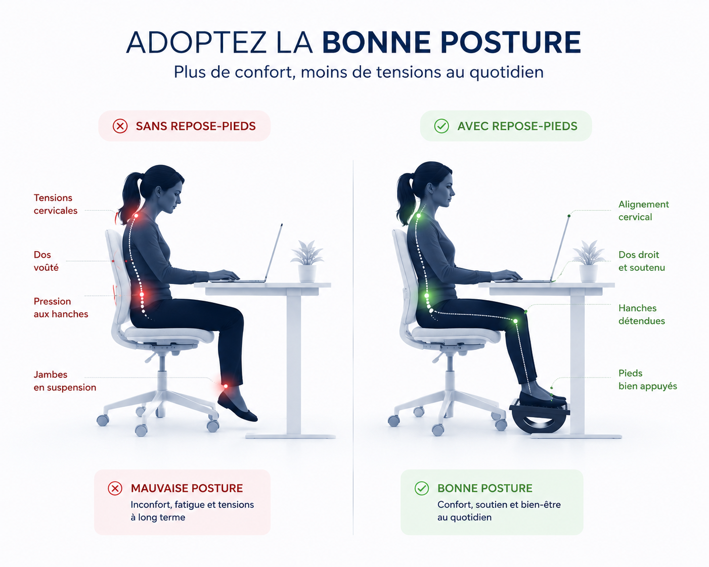 Repose-Pied Ergonomique Antifatigue — SILEX