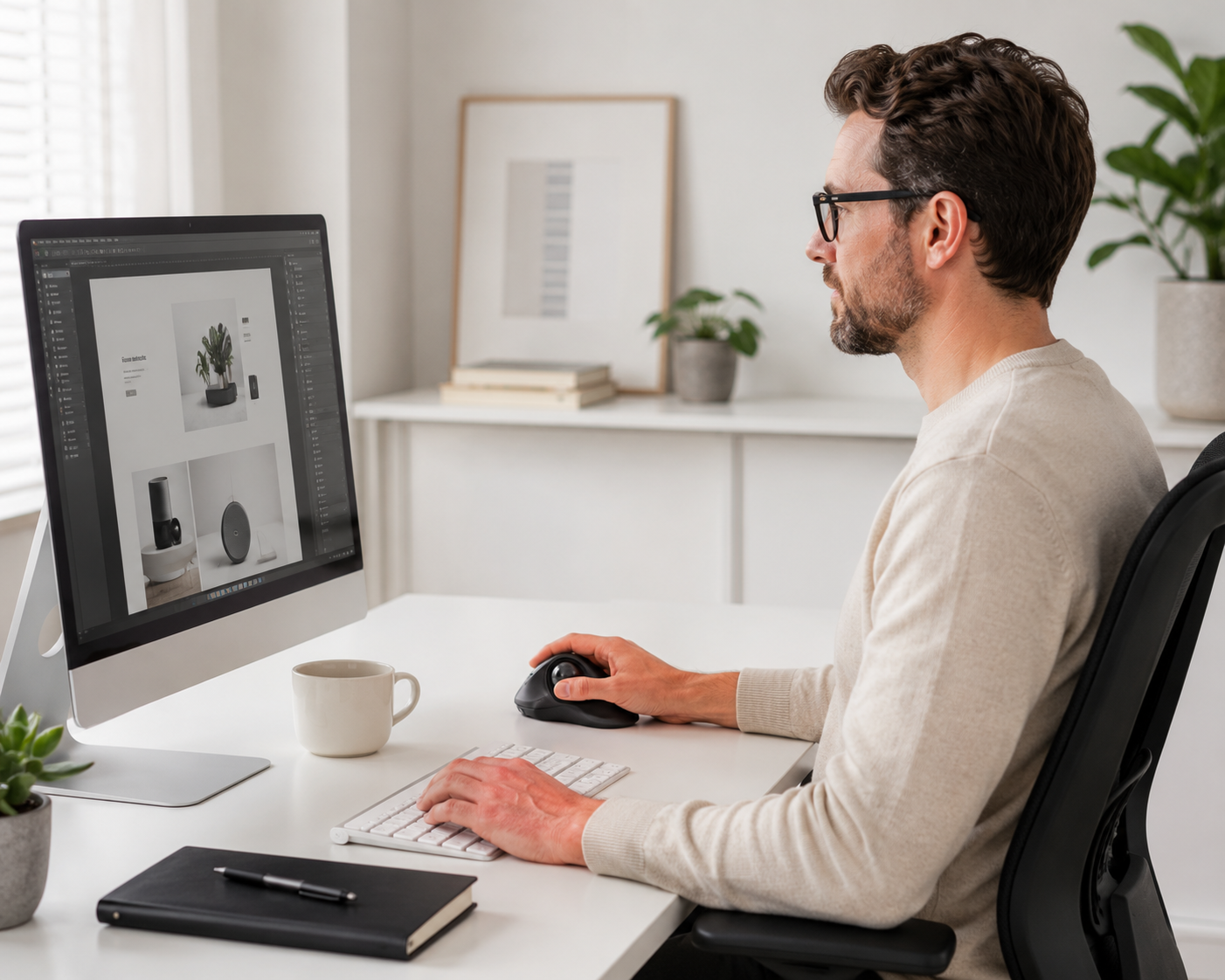 Souris Trackball Ergonomique — AGATE