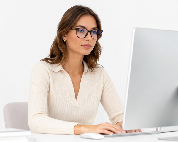 Lunettes Anti Lumière Bleue Femme Protection Écran — IVOIRE