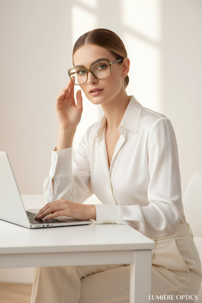 Lunettes Anti Lumière Bleue Femme Protection Écran — IVOIRE