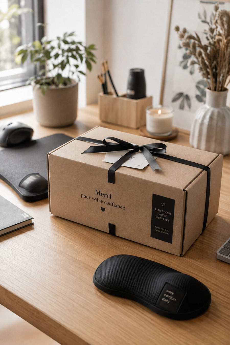 Colis Ergon'Home préparé avec soin, entreprise française engagée pour la qualité